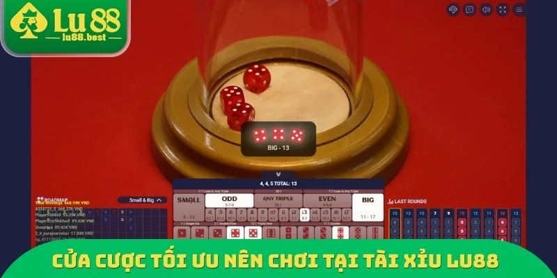 Cửa cược tối ưu nên chơi tại tài xỉu LU88